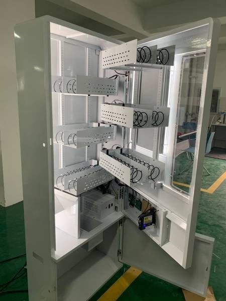 inside small vending machine